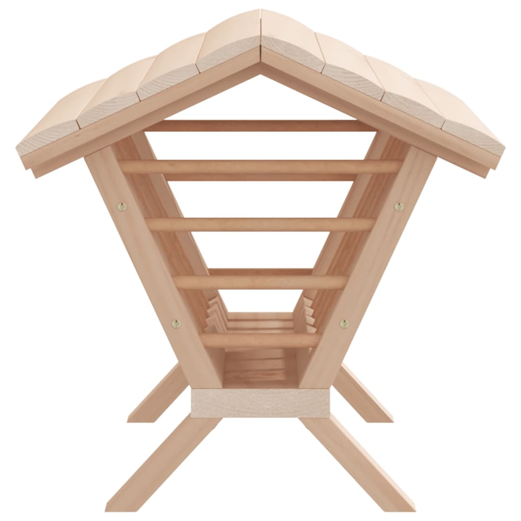 Mangiatoia per Conigli 44x33x33 cm in Legno Massello di Abete | homemem39