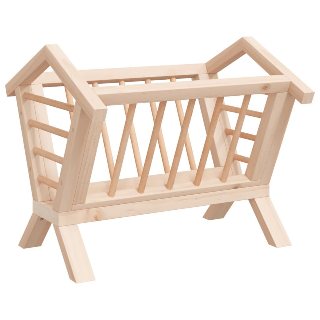 Mangiatoia per Conigli 44x33x33 cm in Legno Massello di Abete | homemem39