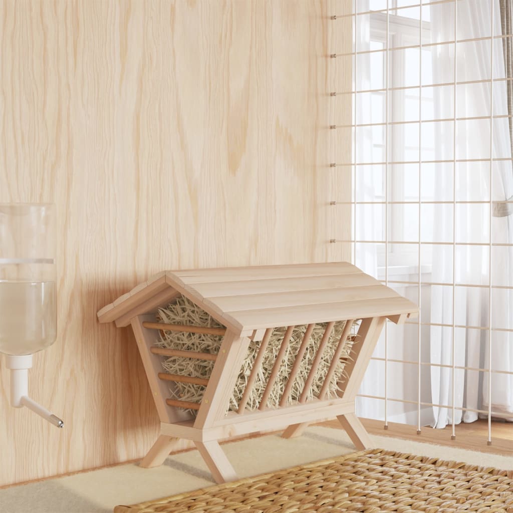 Mangiatoia per Conigli 44x33x33 cm in Legno Massello di Abete | homemem39