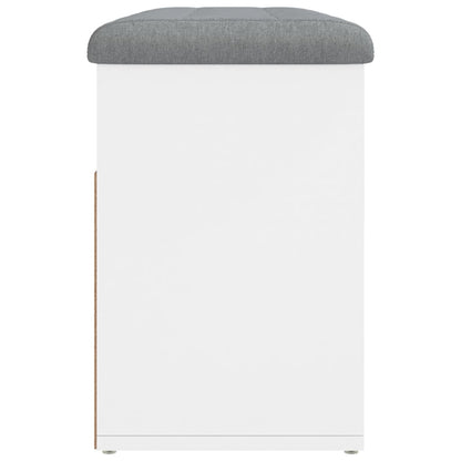Panca Scarpiera Bianca 82x32x45,5 cm in Legno Massello | homemem39