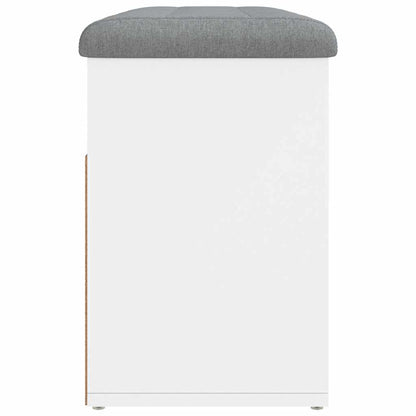 Panca Scarpiera Bianca 82x32x45,5 cm in Legno Massello