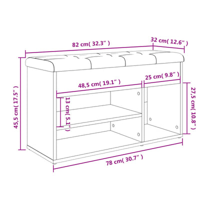 Panca Scarpiera Bianca 82x32x45,5 cm in Legno Massello | homemem39