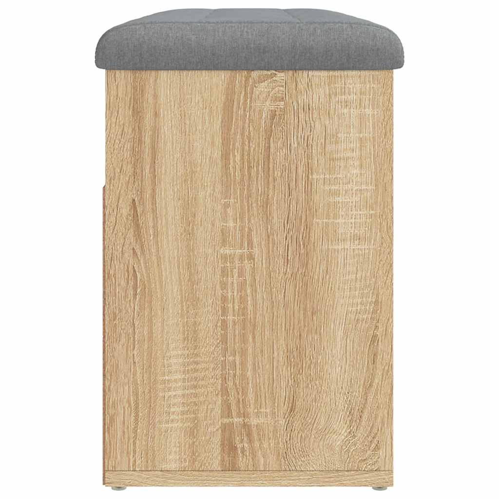 Panca Porta Scarpe Rovere Sonoma 82x32x45,5cm Legno Multistrato | homemem39
