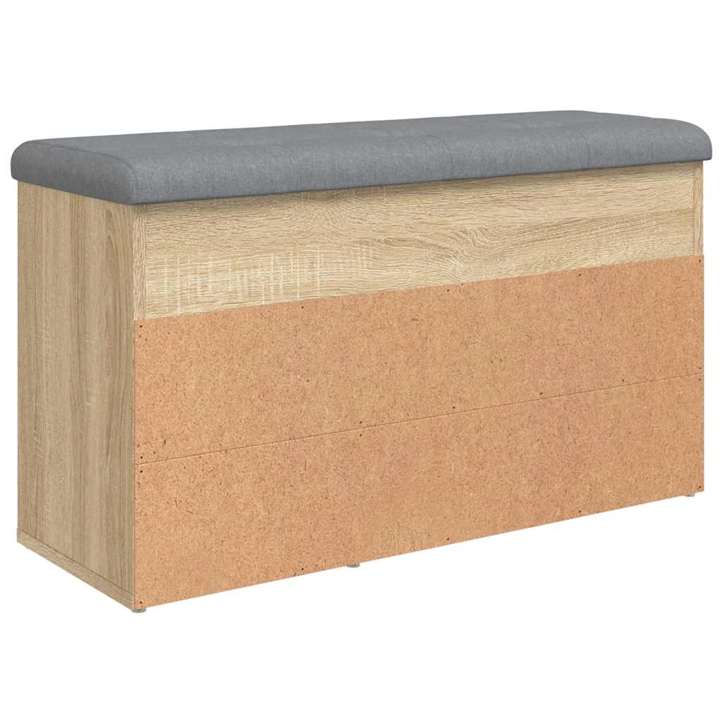 Panca Porta Scarpe Rovere Sonoma 82x32x45,5cm Legno Multistrato | homemem39
