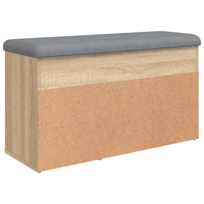 Panca Porta Scarpe Rovere Sonoma 82x32x45,5cm Legno Multistrato | homemem39