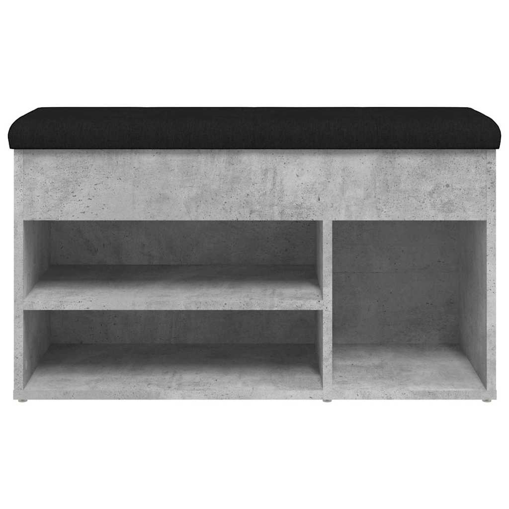 Panca per Scarpe Grigio Cemento 82x32x45,5cm Legno Multistrato | homemem39