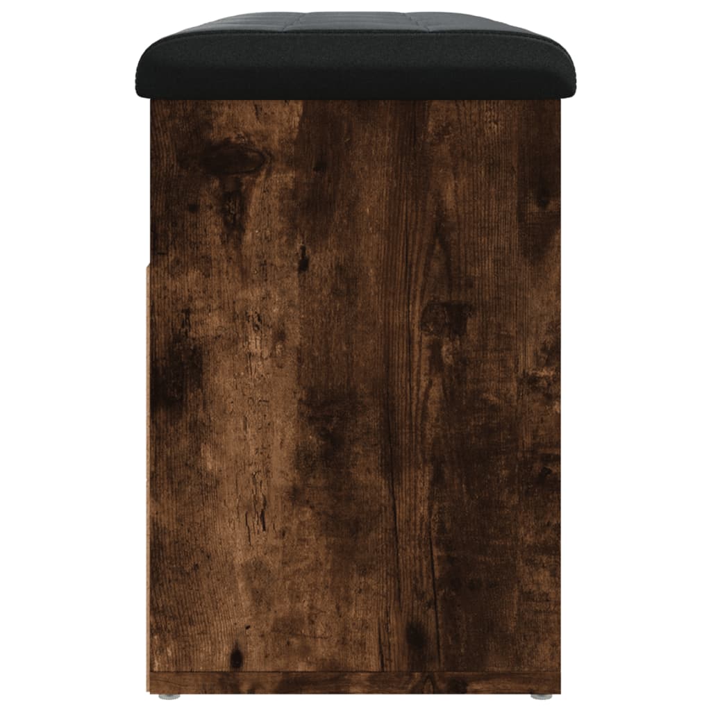 Panca Porta Scarpe Rovere Fumo 82x32x45,5 cm Legno Multistrato | homemem39