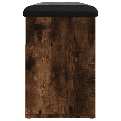 Panca Porta Scarpe Rovere Fumo 82x32x45,5 cm Legno Multistrato | homemem39