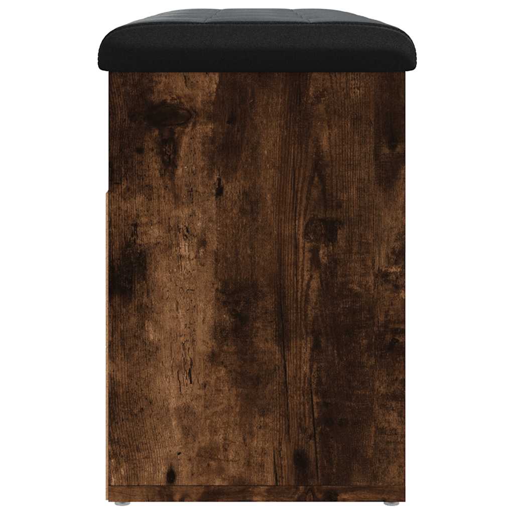 Panca Porta Scarpe Rovere Fumo 82x32x45,5 cm Legno Multistrato