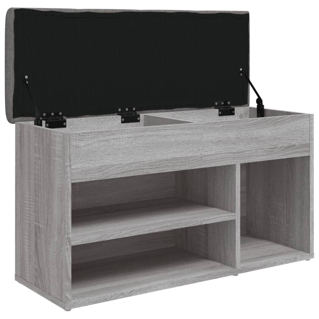 Panca Porta Scarpe Grigio Sonoma 82x32x45,5cm Legno Multistrato | homemem39