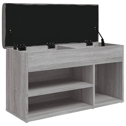 Panca Porta Scarpe Grigio Sonoma 82x32x45,5cm Legno Multistrato | homemem39