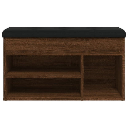 Panca per Scarpe Rovere Marrone 82x32x45,5 cm Legno Multistrato | homemem39