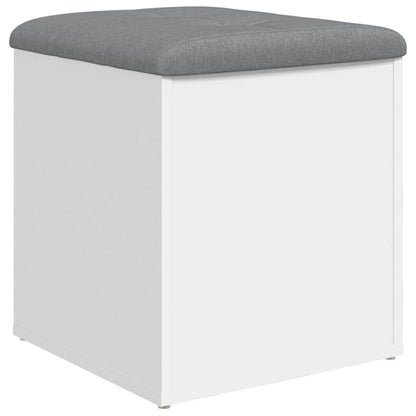 Panca contenitore bianca 42x42x45 cm in legno ingegnerizzato | homemem39
