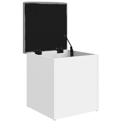 Panca contenitore bianca 42x42x45 cm in legno ingegnerizzato | homemem39
