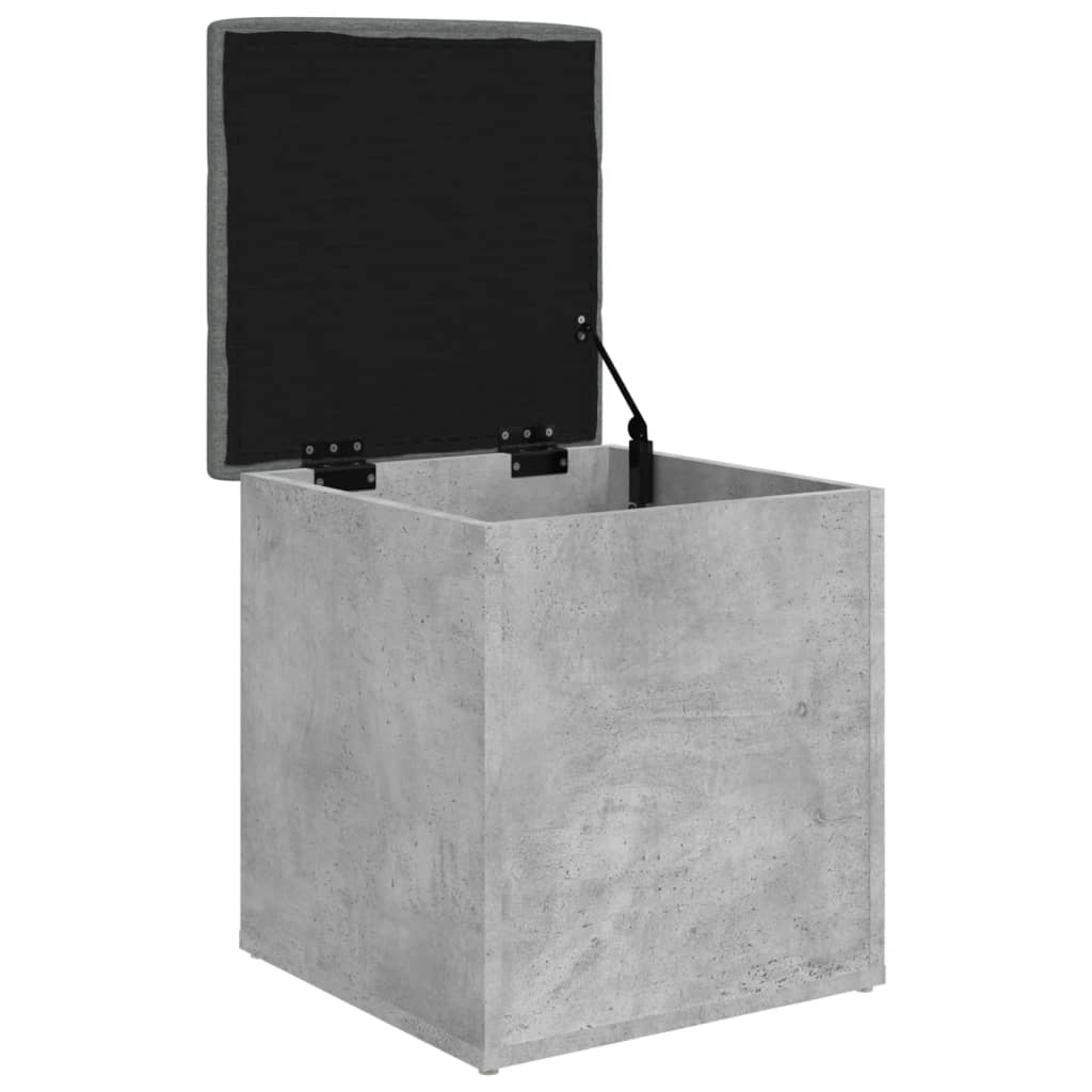 Panca Portaoggetti Grigio Cemento 42x42x45 cm Legno Multistrato | homemem39