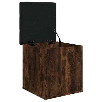 Panca Portaoggetti Rovere Fumo 42x42x45 cm Legno Multistrato | homemem39