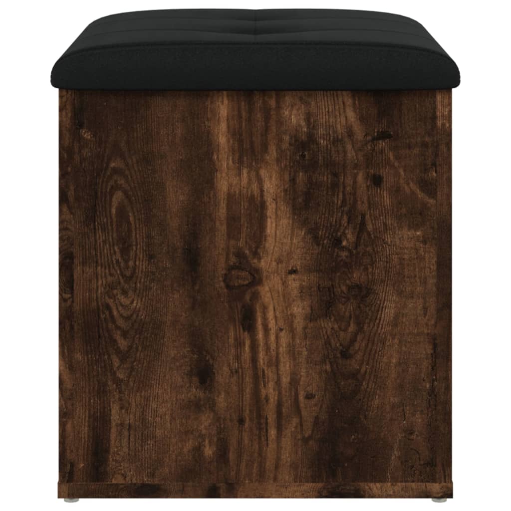 Panca Portaoggetti Rovere Fumo 42x42x45 cm Legno Multistrato | homemem39