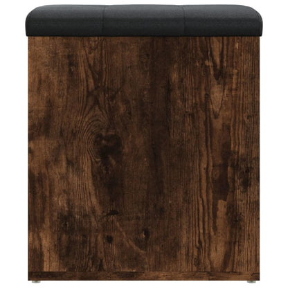 Panca Portaoggetti Rovere Fumo 42x42x45 cm Legno Multistrato | homemem39