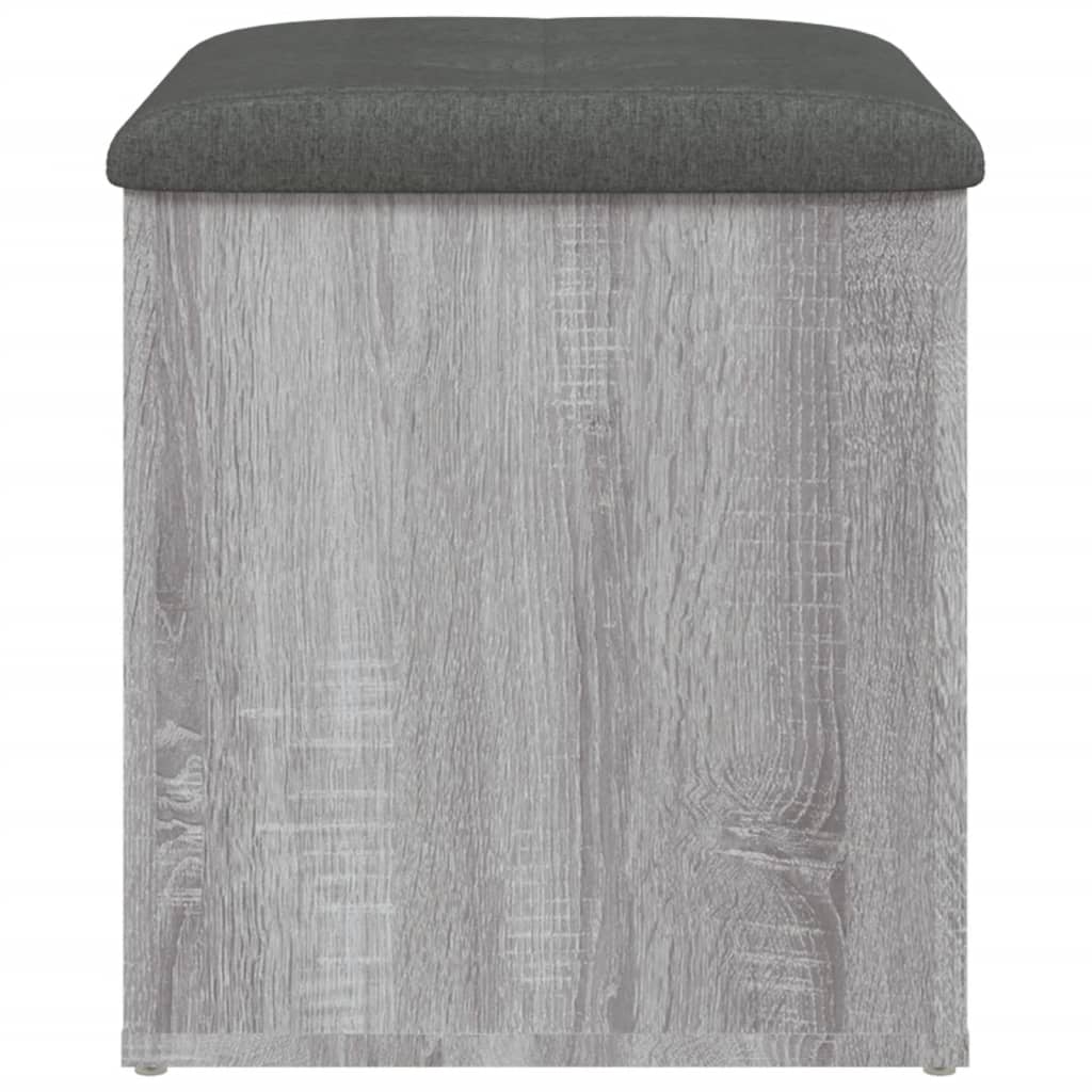 Panca Portaoggetti Grigio Sonoma 42x42x45 cm Legno Multistrato - homemem39
