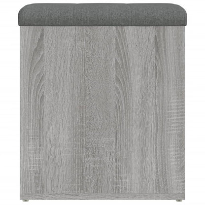 Panca Portaoggetti Grigio Sonoma 42x42x45 cm Legno Multistrato - homemem39