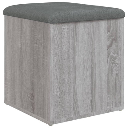 Panca Portaoggetti Grigio Sonoma 42x42x45 cm Legno Multistrato - homemem39