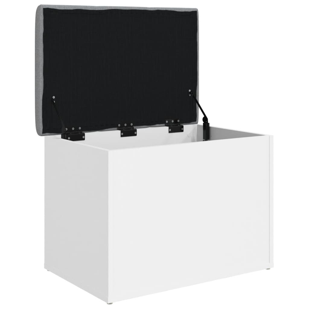 Panca contenitore bianca 62x42x45 cm in legno ingegnerizzato | homemem39