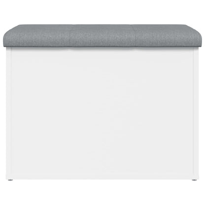 Panca contenitore bianca 62x42x45 cm in legno ingegnerizzato | homemem39