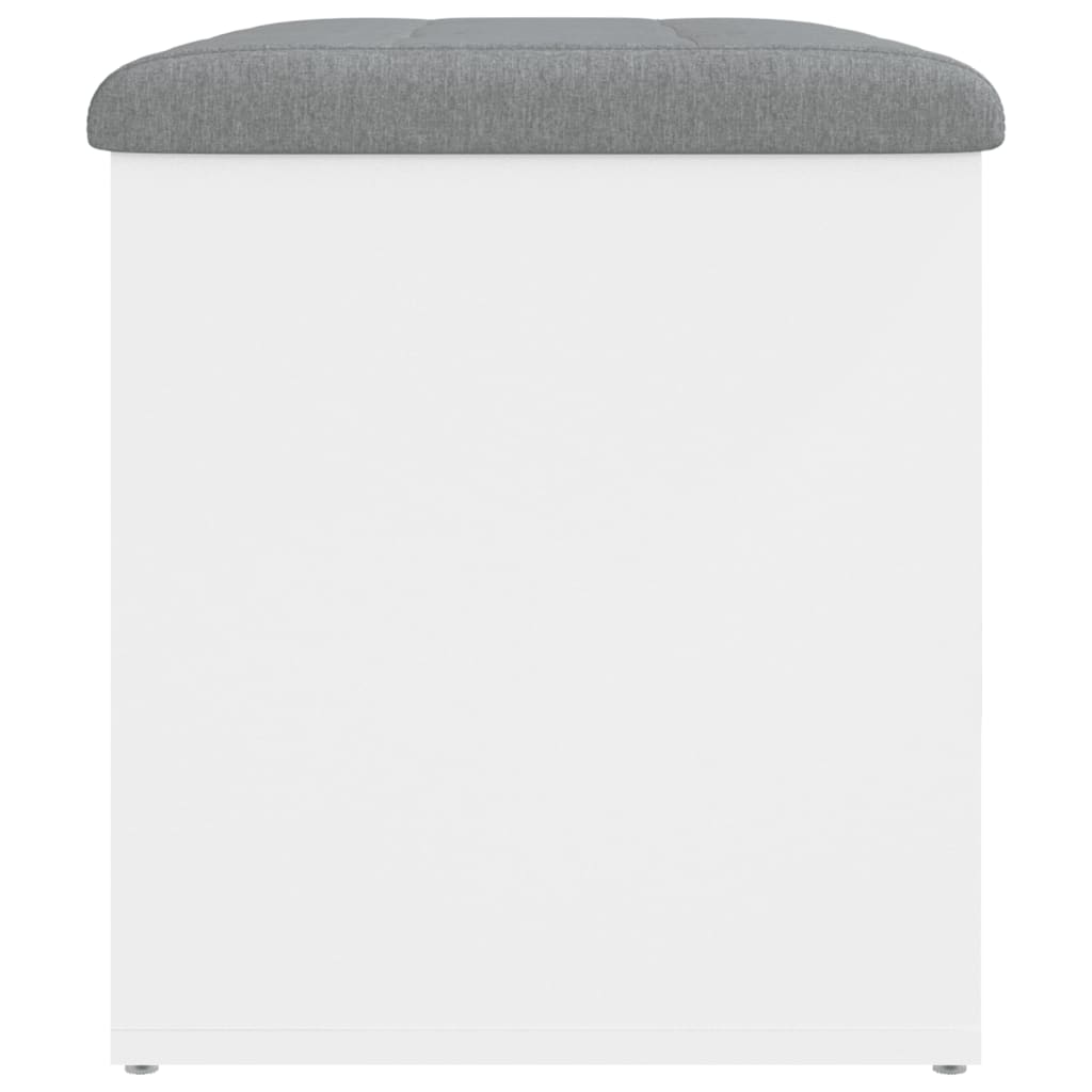 Panca contenitore bianca 62x42x45 cm in legno ingegnerizzato | homemem39