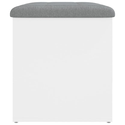Panca contenitore bianca 62x42x45 cm in legno ingegnerizzato | homemem39