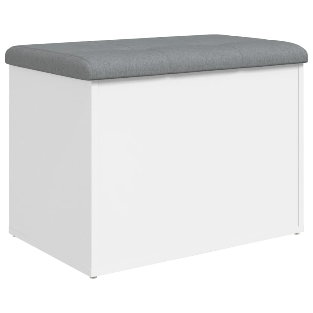 Panca contenitore bianca 62x42x45 cm in legno ingegnerizzato | homemem39