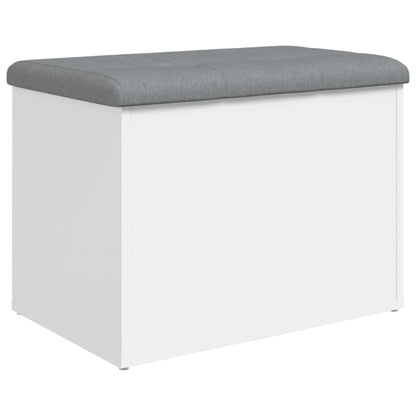 Panca contenitore bianca 62x42x45 cm in legno ingegnerizzato | homemem39
