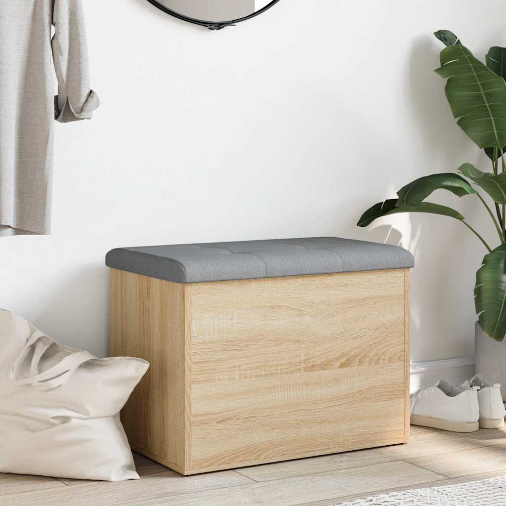 Panca Contenitore Rovere Sonoma 62x42x45 cm Legno Agglomerato | homemem39