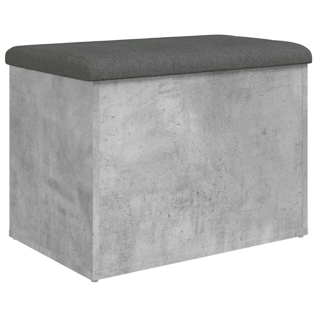 Panca Portaoggetti Grigio Cemento 62x42x45 cm Legno Multistrato | homemem39