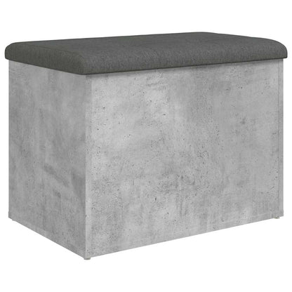 Panca Portaoggetti Grigio Cemento 62x42x45 cm Legno Multistrato | homemem39