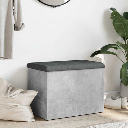 Panca Portaoggetti Grigio Cemento 62x42x45 cm Legno Multistrato | homemem39
