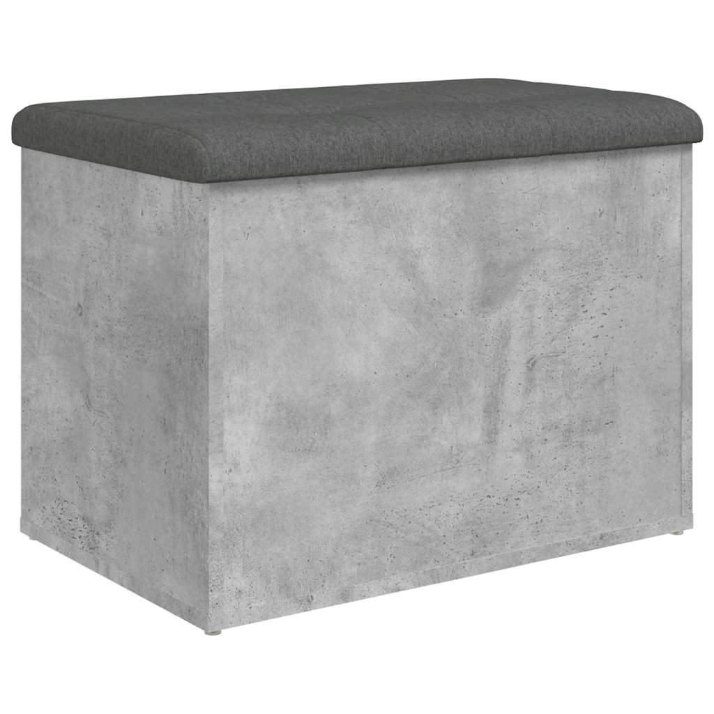 Panca Portaoggetti Grigio Cemento 62x42x45 cm Legno Multistrato | homemem39