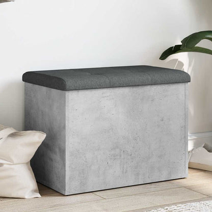 Panca Portaoggetti Grigio Cemento 62x42x45 cm Legno Multistrato | homemem39