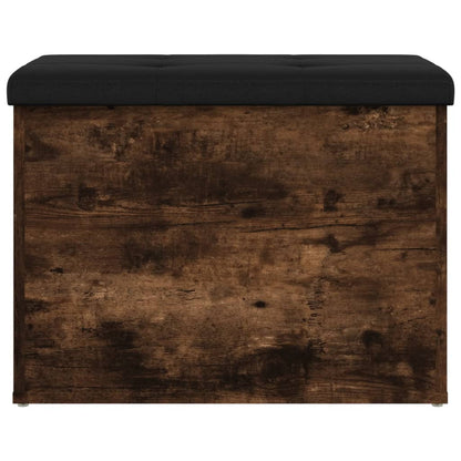 Panca Portaoggetti Rovere Fumo 62x42x45 cm Legno Multistrato | homemem39