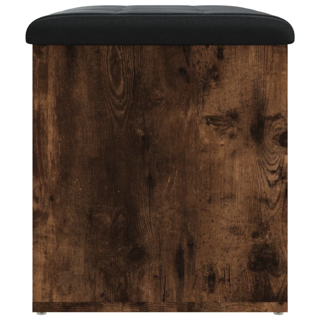 Panca Portaoggetti Rovere Fumo 62x42x45 cm Legno Multistrato | homemem39