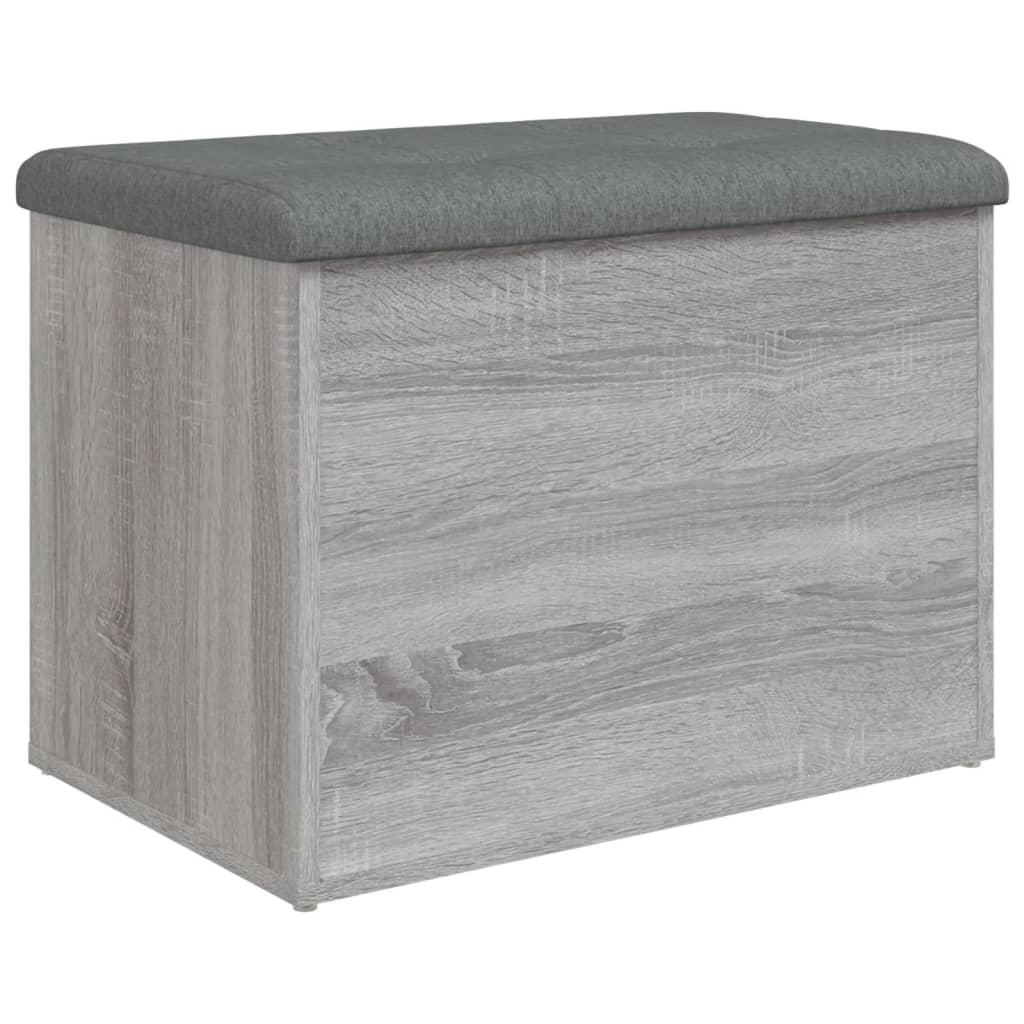 Panca Portaoggetti Grigio Sonoma 62x42x45 cm Legno Multistrato | homemem39