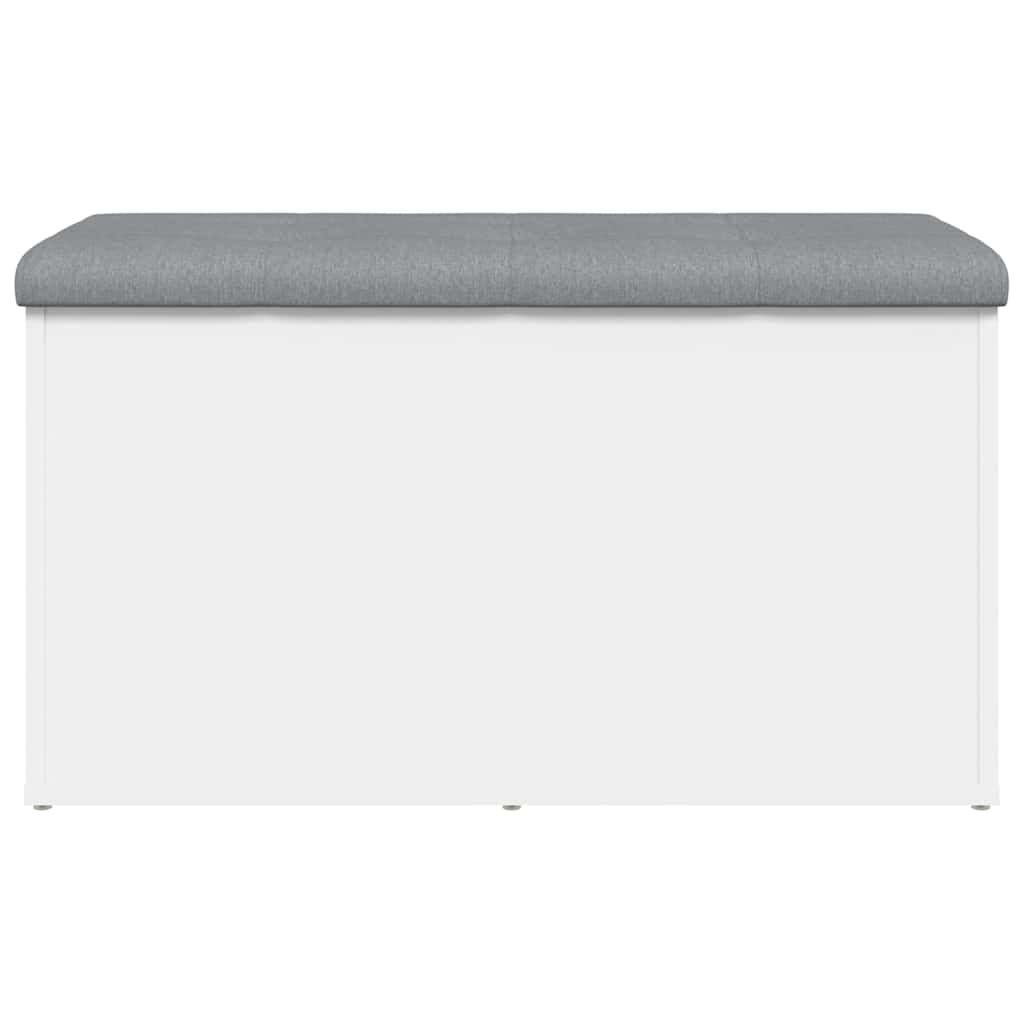 Panca contenitore bianca 82x42x45 cm in legno ingegnerizzato