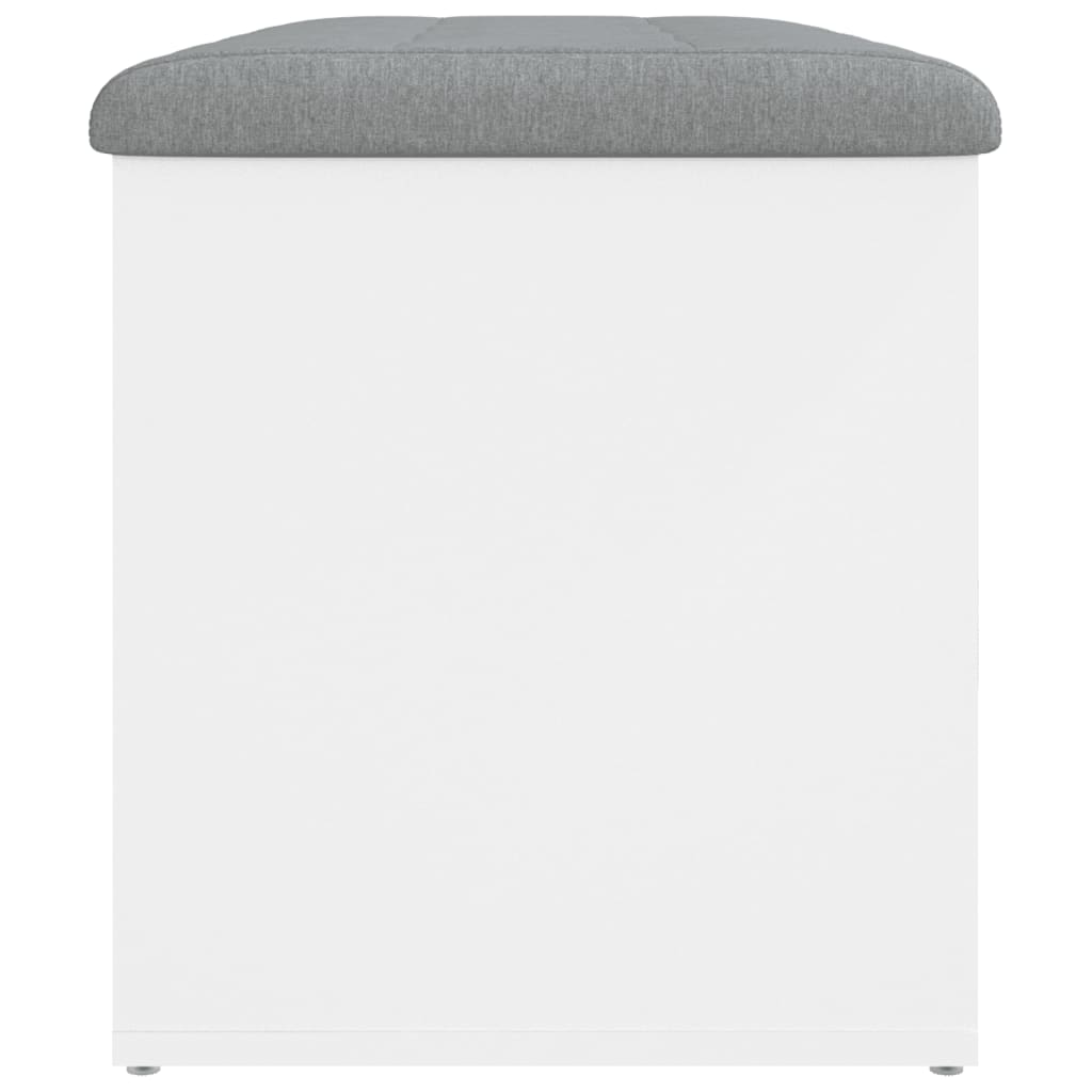 Panca contenitore bianca 82x42x45 cm in legno ingegnerizzato | homemem39