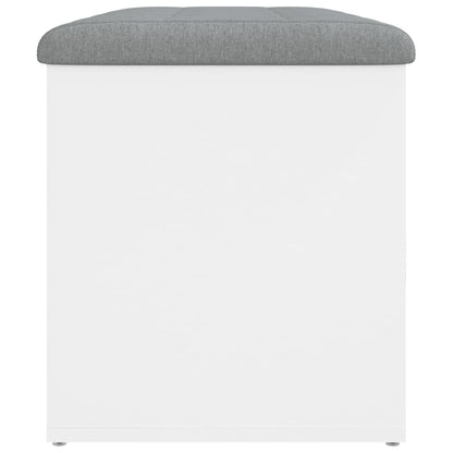 Panca contenitore bianca 82x42x45 cm in legno ingegnerizzato | homemem39