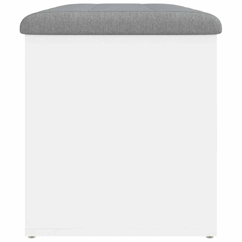 Panca contenitore bianca 82x42x45 cm in legno ingegnerizzato