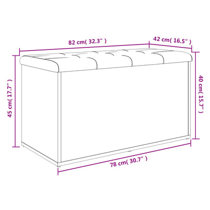 Panca contenitore bianca 82x42x45 cm in legno ingegnerizzato | homemem39