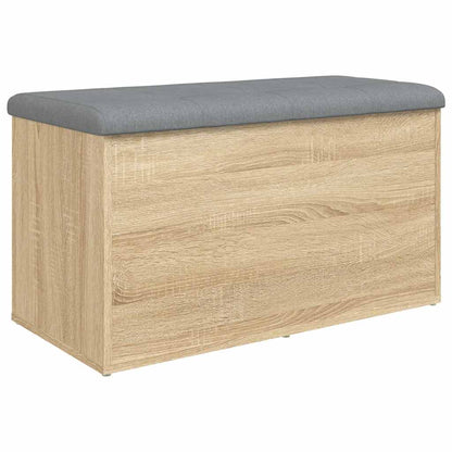 Panca contenitore in rovere Sonoma 82x42x45 cm in legno ingegnerizzato | homemem39