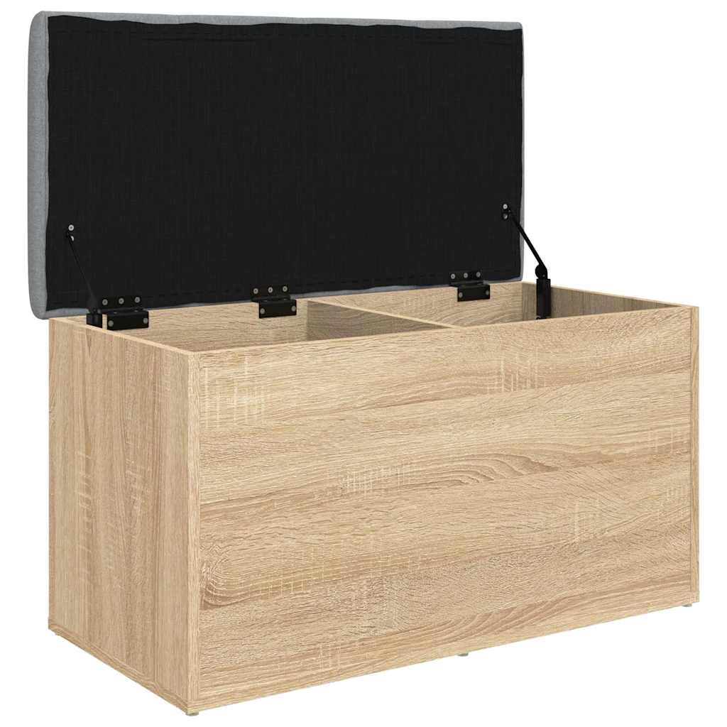 Panca contenitore in rovere Sonoma 82x42x45 cm in legno ingegnerizzato | homemem39