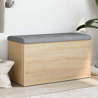 Panca contenitore in rovere Sonoma 82x42x45 cm in legno ingegnerizzato | homemem39