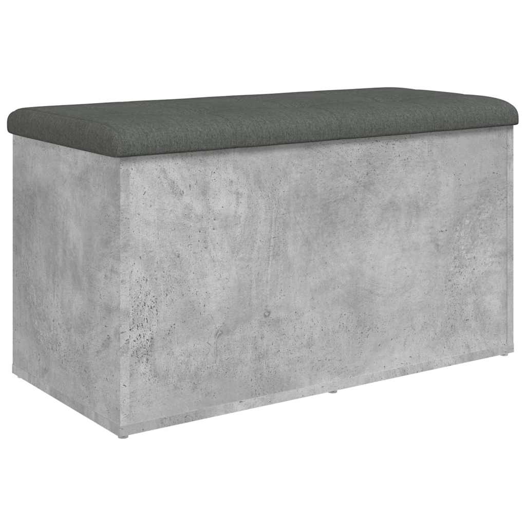 Panca Portaoggetti Grigio Cemento 82x42x45 cm Legno Multistrato | homemem39