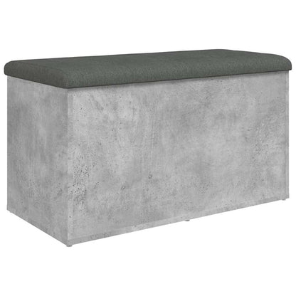 Panca Portaoggetti Grigio Cemento 82x42x45 cm Legno Multistrato | homemem39